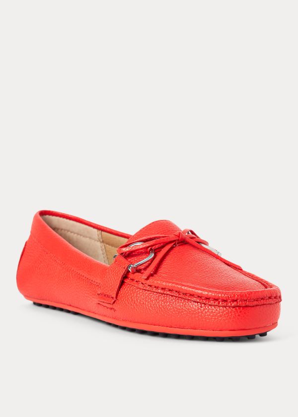 Mocasines Ralph Lauren Mujer Rojos - Briley II Leather - ZBEVS0768